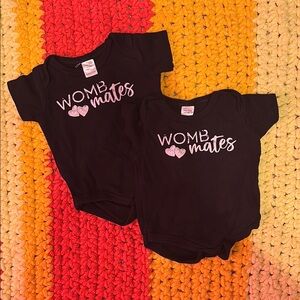 Black Womb Mates Baby Onesies